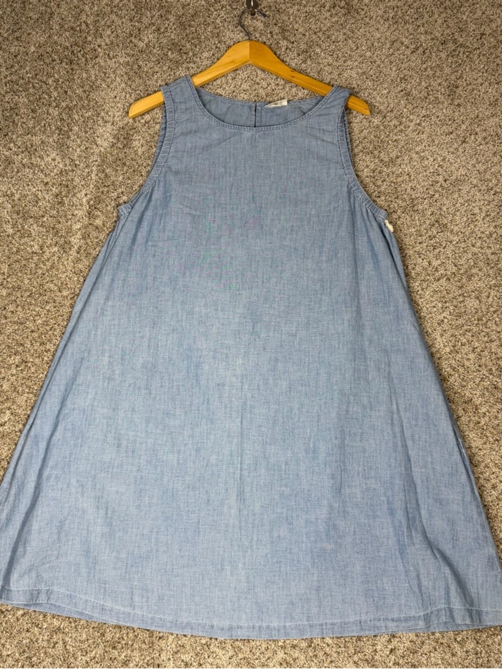 a.n.a Light Blue Sleeveless A-Line Knee Length Dress